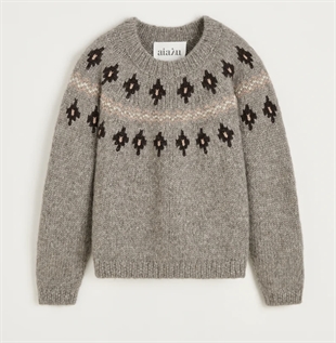 Aiayu - wyn sweater Lama uld Mix pure grey
